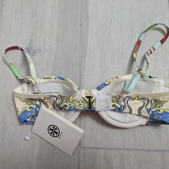 Tory Burch Blue Carousel Bikini Top - Picture 5 of 7